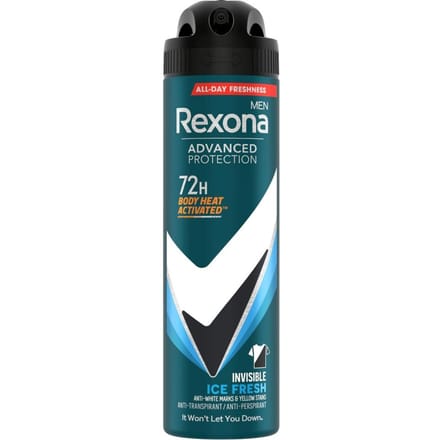 Rexona Men Advanced Protection - Onzichtbare IJsfris Antiperspirant - Spray - 150 ml