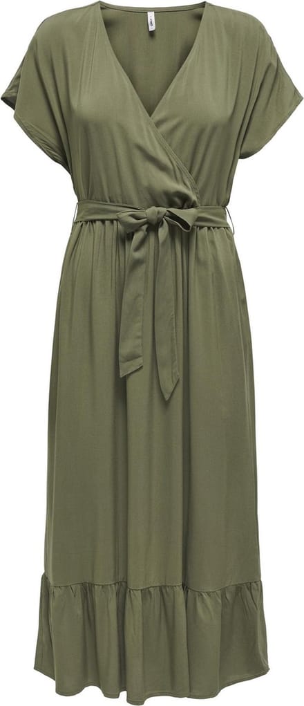 ONLY ONLNOVA LIFE VIS ZILLA LONG DRESS SOLID Dames Jurk - Maat XS