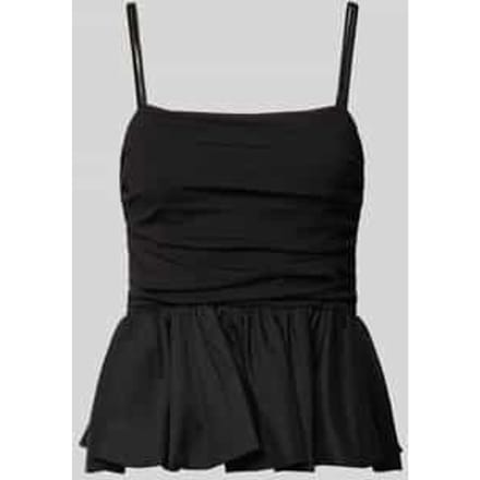 Top van viscosemix met volants