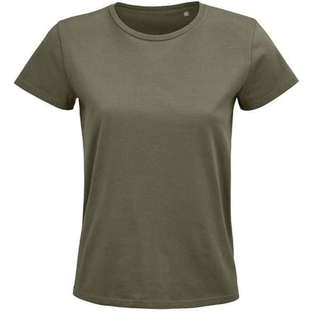 SOLS Dames/Dames Pioneer Organic T-shirt (Khaki)