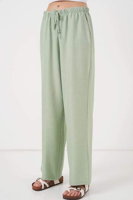 Brede Loose Fit Broek met Trekkoord
