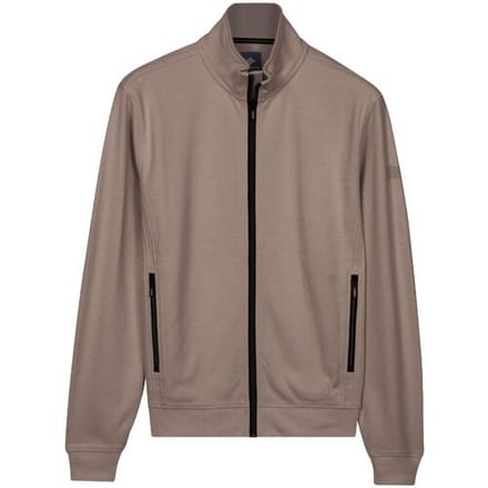 Baileys Vest Sweat Full Zip Fine Two-Tone Taupe / male