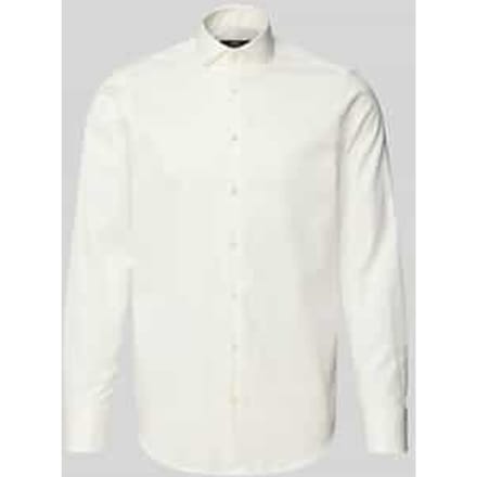 Regular fit zakelijk overhemd van twill