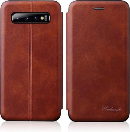 Flip Case met Kaarthouder en Magneetsluiting voor Galaxy S10 Plus - Donkerbruin