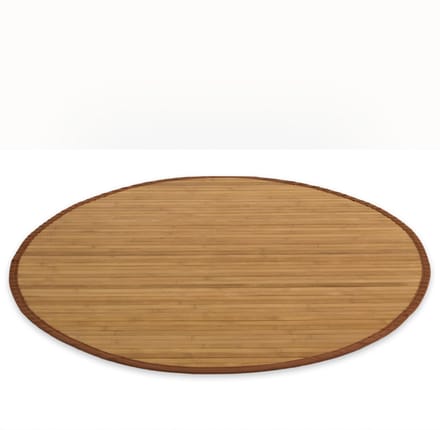 Homestyle4u Bamboe tapijt - 120 cm rond - Bruin