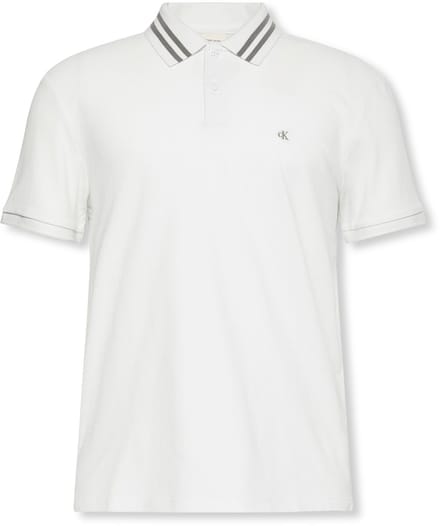 Calvin Klein Jeans Ss Monogram Pique Tipped Polo