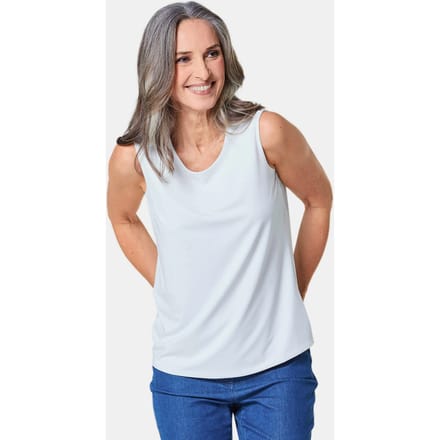 Verzorgd topje dat mooi in model blijft - wit - Gr. 40 van Goldner Fashion
