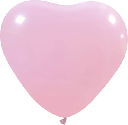 10 x ROZE Hartvormige ballonnen latex - 17" (40cm) Standaard