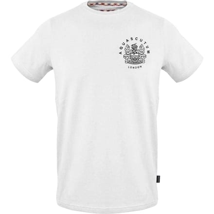 Aquascutum Heren Logo Crew Neck Regular T-shirt (Wit)