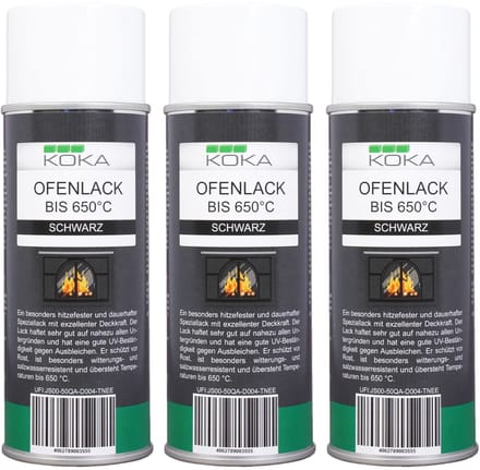 3x Ovenverfspray Zwart Mat