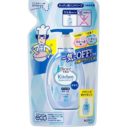 Kao - Biore Hand Gel Soap Fragrance Free - 200ml Refill