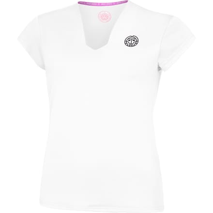 BIDI BADU Crew V-Neck T-shirt Dames-Wit