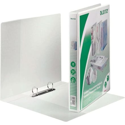 LEITZ presentatie-ringband, A4 extra breed, wit, rug 38 mm, 2-D-rings mechaniek