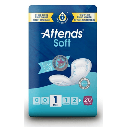 Attends Soft 1 Mini - 12 pakken van 20 stuks