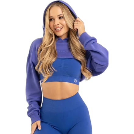 Dames Cropped Hoodie Gym Glamour
