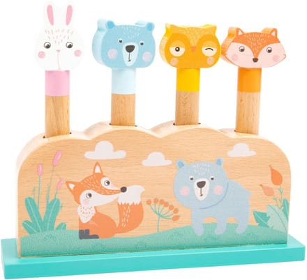 Small Foot - Houten Motoriek Vorm Insteekspel Bosdieren, 5dlg.