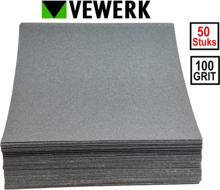 50 Vellen linnen schuurpapier / schuurlinnen korrel 100