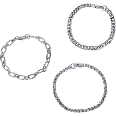 Black Premium by EMP Armband Set - Basic - zilverkleurig