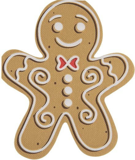 Clayre & Eef Servetten Papier Set van 20 Gingerbread man Bruin Papier