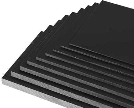 2 Stuks Zwart ABS Plaat 4mm x 100mm x 200mm - Slagvaste Kunststofplaat