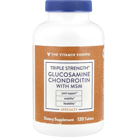 The Vitamin Shoppe, Glucosamine Chondroitin with MSM, Triple Strength, 120 Tablets