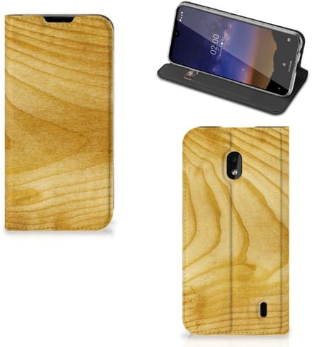 Nokia 2.2 Book Wallet Case Licht Hout