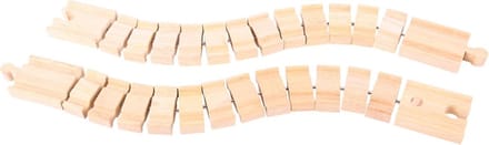 Bigjigs Wooden Rails - Flexible 2 pcs.