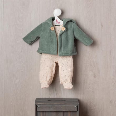 Asi poppenkleding set - bodysuit en jasje - Iris - poppen accessoires.