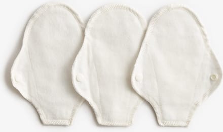 ImseVimse Wasbare String Inlegkruisjes bio katoen, 3 stuks, wit