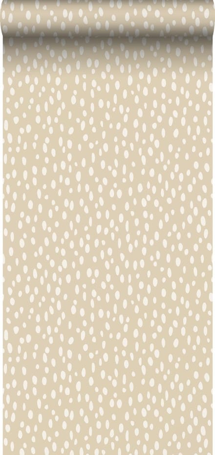 ESTAhome behang stippen beige - 53 cm x 10.05 m - 139554