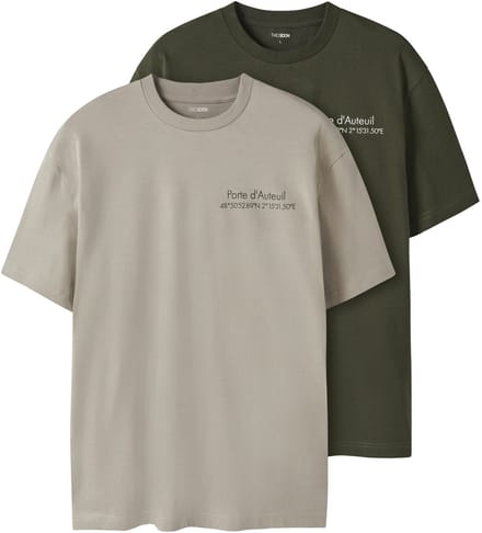 NAME IT - TAMJOX 2P SS RLX LOGO TEE NOOS - Heren - Overhemden