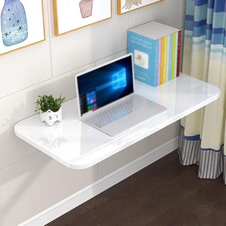 Opvouwbaar Wandbureau - Inklapbare Tafel - Ruimtebesparend Werken - Montage Klaar - 70x40cm