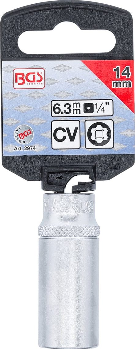 BGS Dopsleuteldop Super Lock, diep 1/4 14 mm