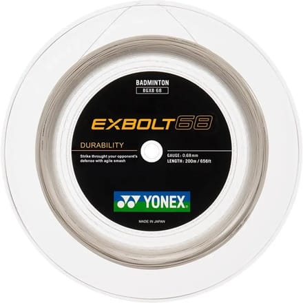 Yonex Exbolt-68 badmintonsnaar - coil 200 m - Wit