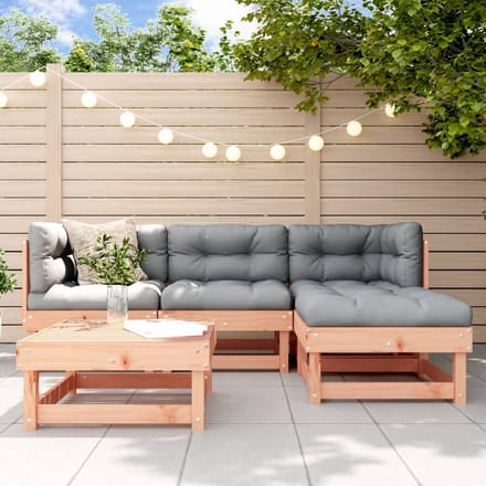 vidaXL - 5-delige - Loungeset - massief - douglashout