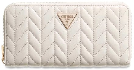 GUESS portemonnee Cheryl SLG Zip Around Wallet Stone crème