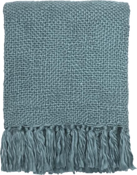 Lead blue solid throw