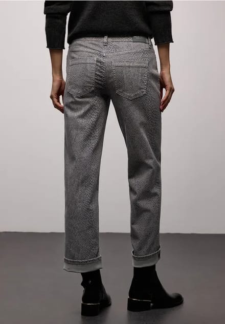 Jeans met slangenprint