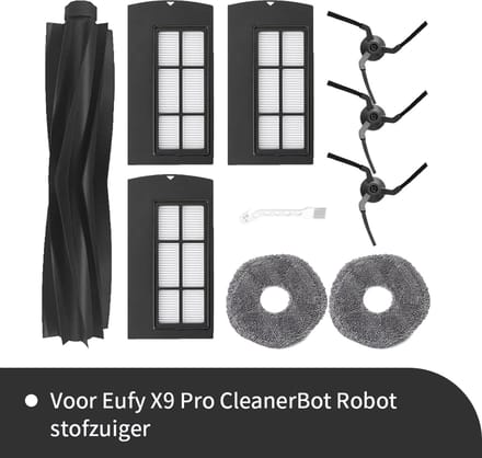 Onderdelen geschikt voor de Eufy X9 Pro robotstofzuiger van Replacements - 10-delig