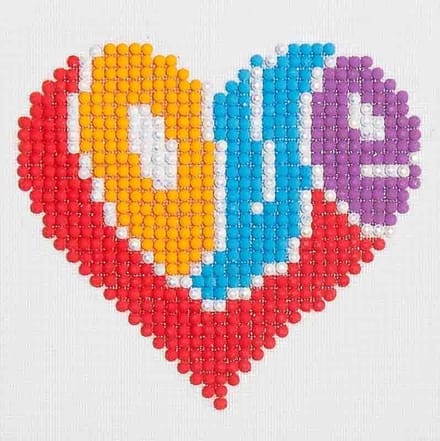 DIAMOND DOTZ LOVE - Diamond Painting - 649 Dotz - 10x10 cm