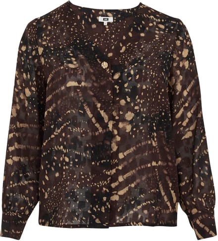WE Fashion Dames blouse met structuur - Curve