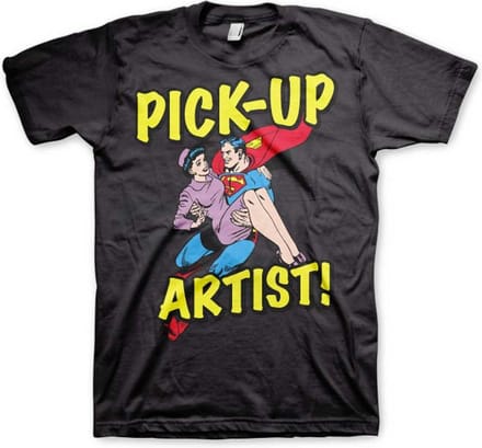 DC Comics Superman Heren Tshirt -M- Pick-Up Artist Zwart