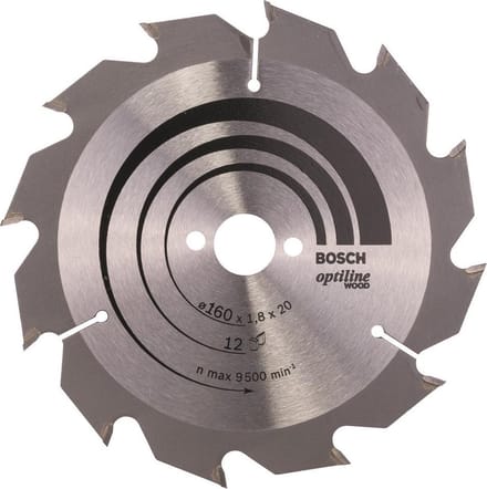 Bosch RUNDSAVKL OPTILINE Ø160X1.8X20/16MM 12T