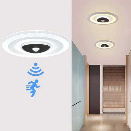 Ronde LED Plafondlamp met Bewegingsmelder - 15W - Warm Wit 4500K voor Binnen