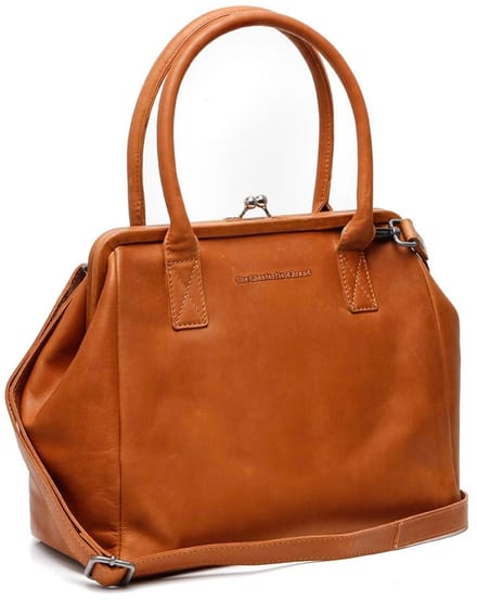 The Chesterfield Brand Dorin Waxed Pull Up Schoudertas - Cognac