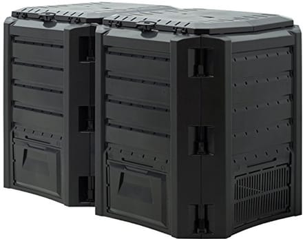 Composter Bak - Tuincomposter Thermo - Afval Verwerken - Snelle Omzetting - 800 L - Zwart