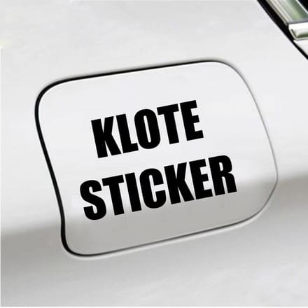 Bumpersticker - Klote Sticker - 8,2 X 12,7 - Zwart
