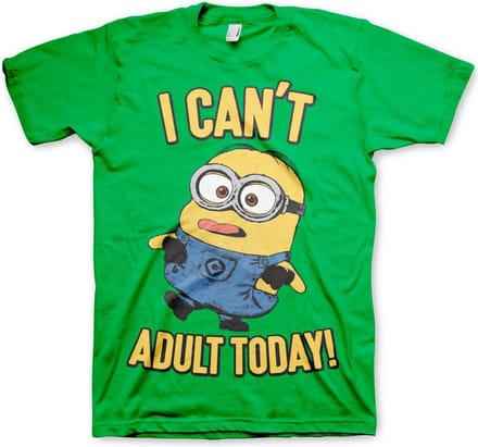 Minions I Can't Adult Today T-shirt Groen