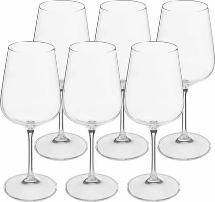 Secret de Gourmet Wijnglazen set Lena - doosje 12x stuks - chique glas - 36 CL - witte/rode/rose