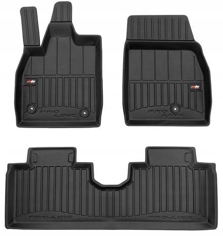Frogum - 3D Pro-Line - Automatten Set - Geschikt voor FORD Mustang Mach-E vanaf 2020 - 3-delig - Hoge Rand 6cm
